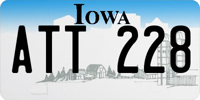 IA license plate ATT228