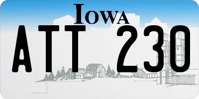 IA license plate ATT230