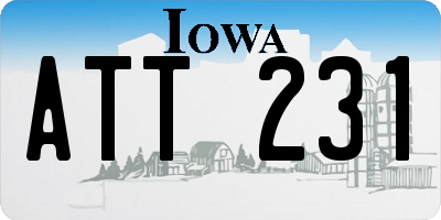 IA license plate ATT231