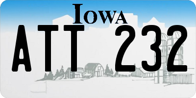 IA license plate ATT232