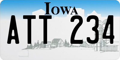 IA license plate ATT234