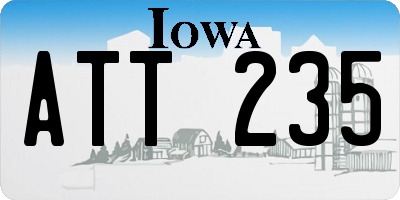 IA license plate ATT235