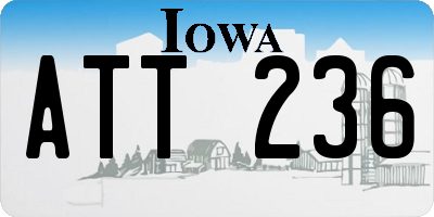 IA license plate ATT236