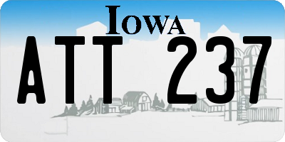 IA license plate ATT237