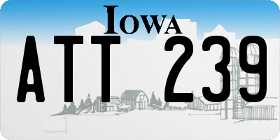 IA license plate ATT239