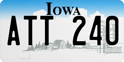 IA license plate ATT240