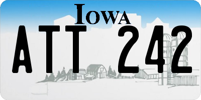IA license plate ATT242