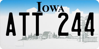 IA license plate ATT244