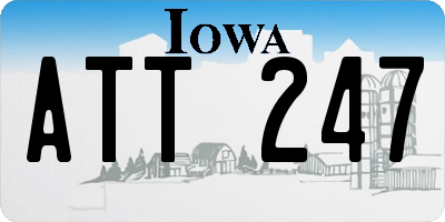 IA license plate ATT247
