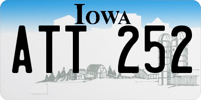 IA license plate ATT252