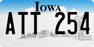 IA license plate ATT254