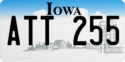 IA license plate ATT255