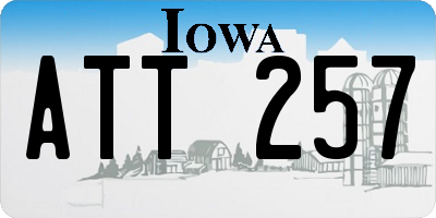 IA license plate ATT257