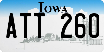 IA license plate ATT260