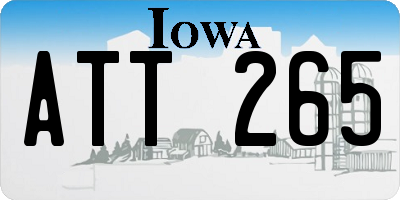 IA license plate ATT265