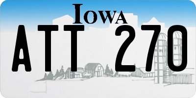 IA license plate ATT270