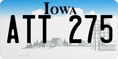 IA license plate ATT275
