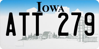 IA license plate ATT279