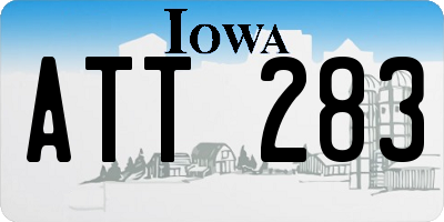 IA license plate ATT283