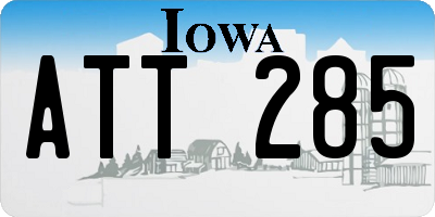 IA license plate ATT285