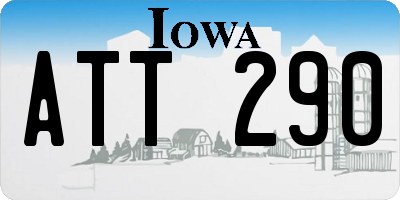 IA license plate ATT290