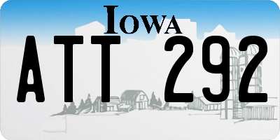 IA license plate ATT292