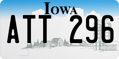 IA license plate ATT296