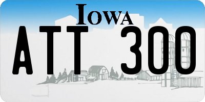 IA license plate ATT300