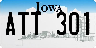 IA license plate ATT301