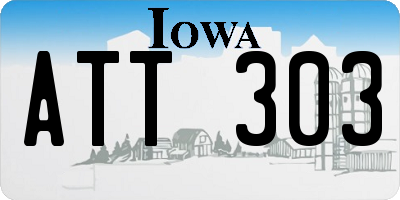 IA license plate ATT303