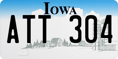 IA license plate ATT304