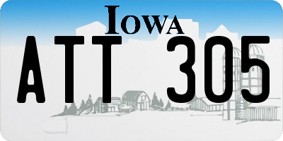 IA license plate ATT305