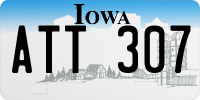 IA license plate ATT307