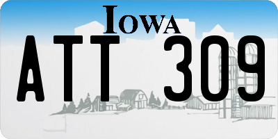 IA license plate ATT309