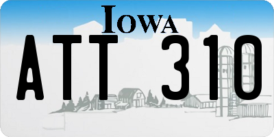 IA license plate ATT310