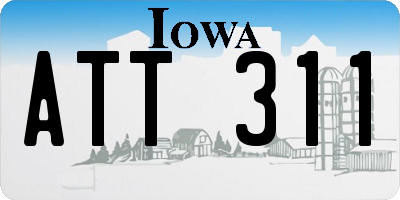 IA license plate ATT311