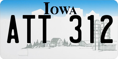 IA license plate ATT312