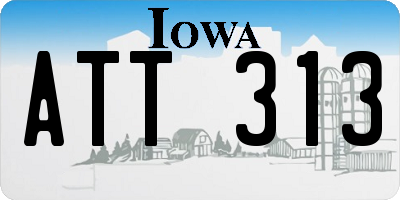 IA license plate ATT313