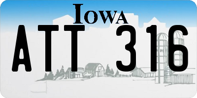 IA license plate ATT316