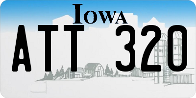 IA license plate ATT320