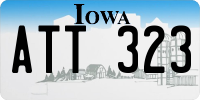 IA license plate ATT323
