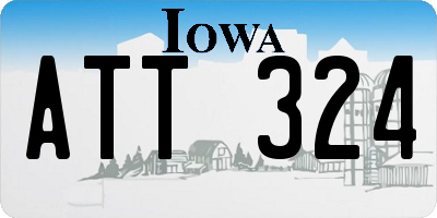 IA license plate ATT324