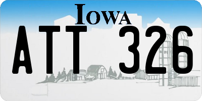 IA license plate ATT326