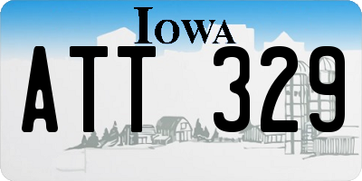 IA license plate ATT329
