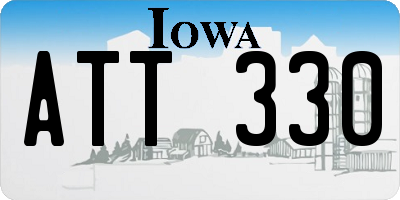IA license plate ATT330