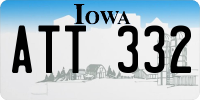 IA license plate ATT332