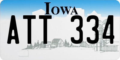 IA license plate ATT334