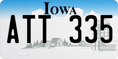 IA license plate ATT335