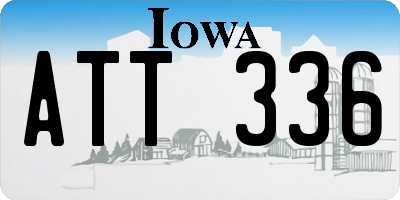 IA license plate ATT336