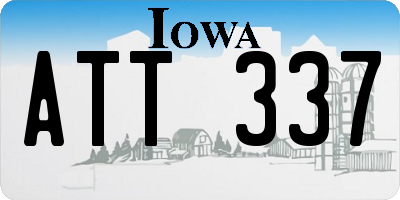 IA license plate ATT337